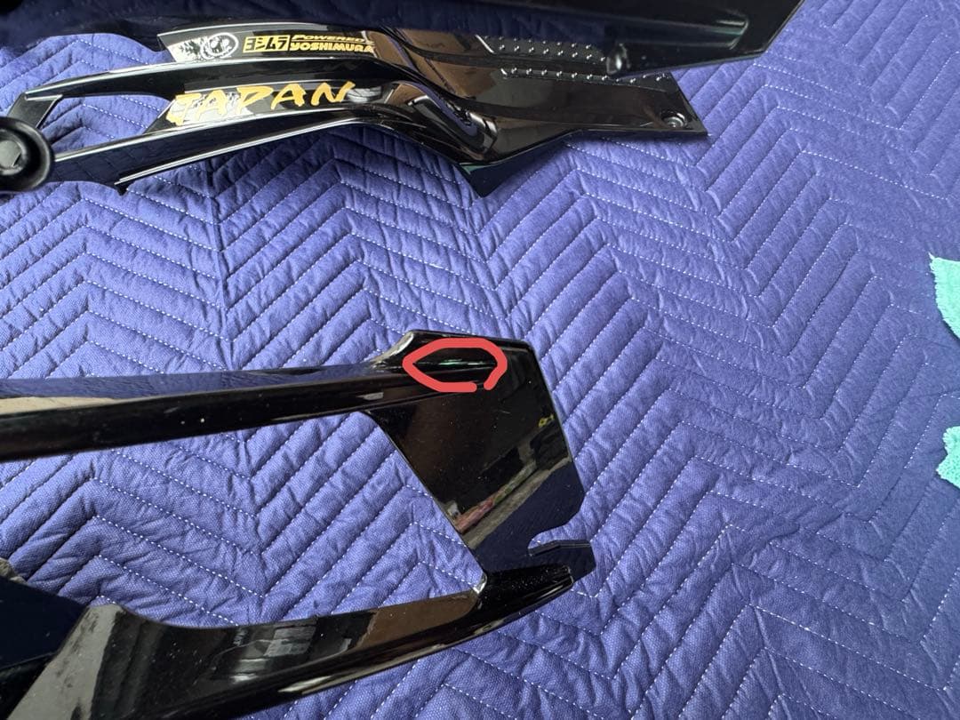 ZX-14R サイドフィン サイドカウル 左右SET ブラック - メルカリ