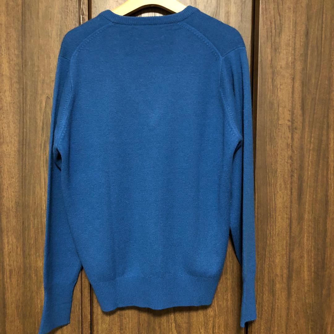 80s スコットランド製 Ballantyne カシミヤ Vネックニット M 青 - メルカリ