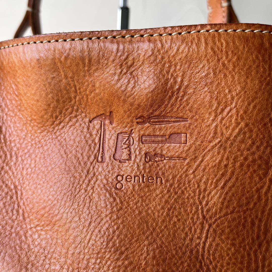 GENTEN ゲンテン 工具ロゴ レザー オールレザー 本革 トートバッグ