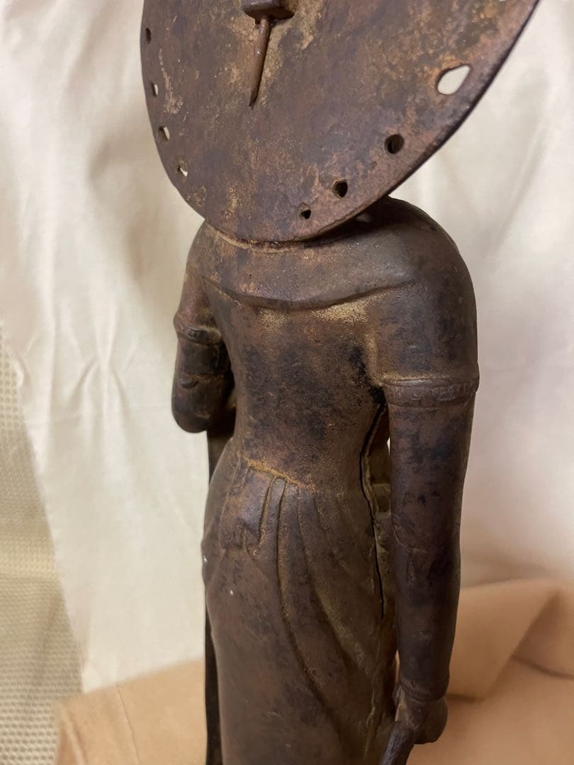 観音菩薩像 鉄工芸 アンティーク