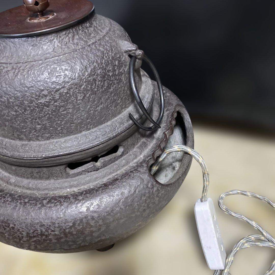 茶道具 野々田商店 電気 茶釜 81-14036 敷物付き