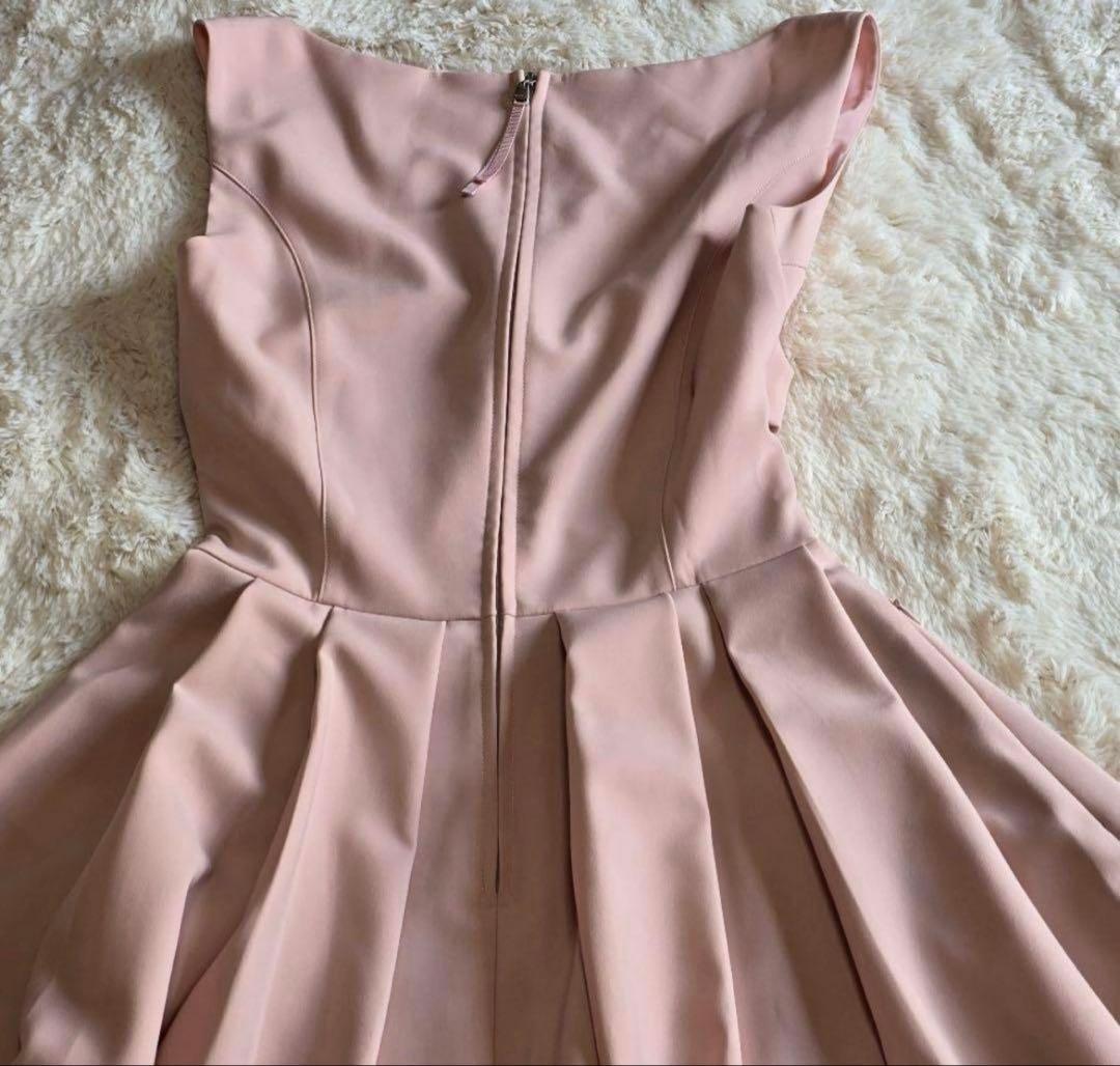 FOXEY フォクシー ノースリーブ ワンピース ピンク40 美品 フレア
