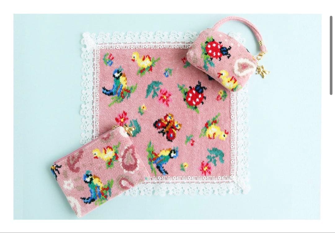 近沢レース フェイラー ハンカチ ティッシュポーチ 近沢レース店×フェイラーコラボレーション 第四弾～ かわいらしさに