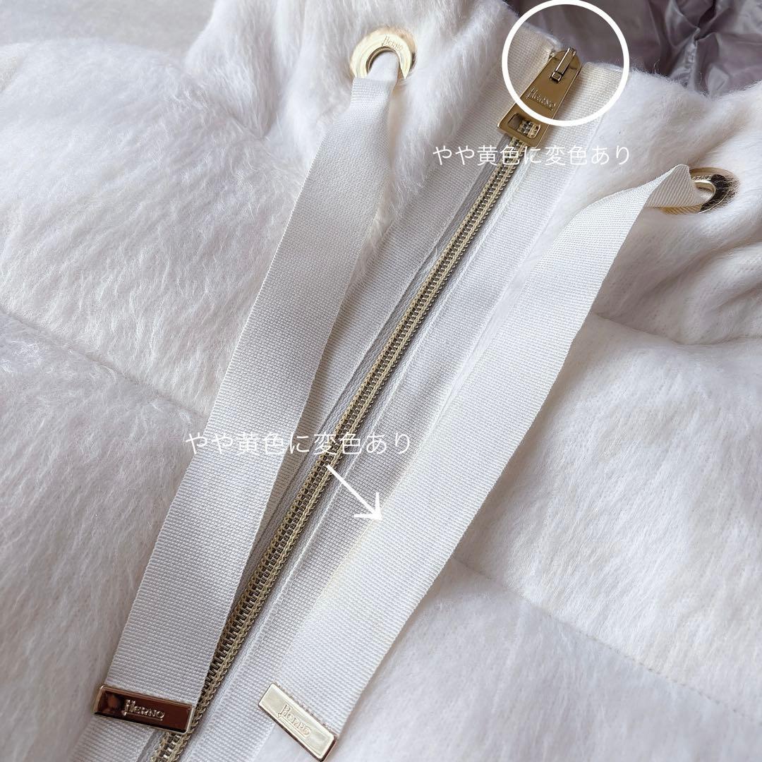 HERNO｜Resort ふわふわ エコファーショートダウン ホワイト 38 - メルカリ