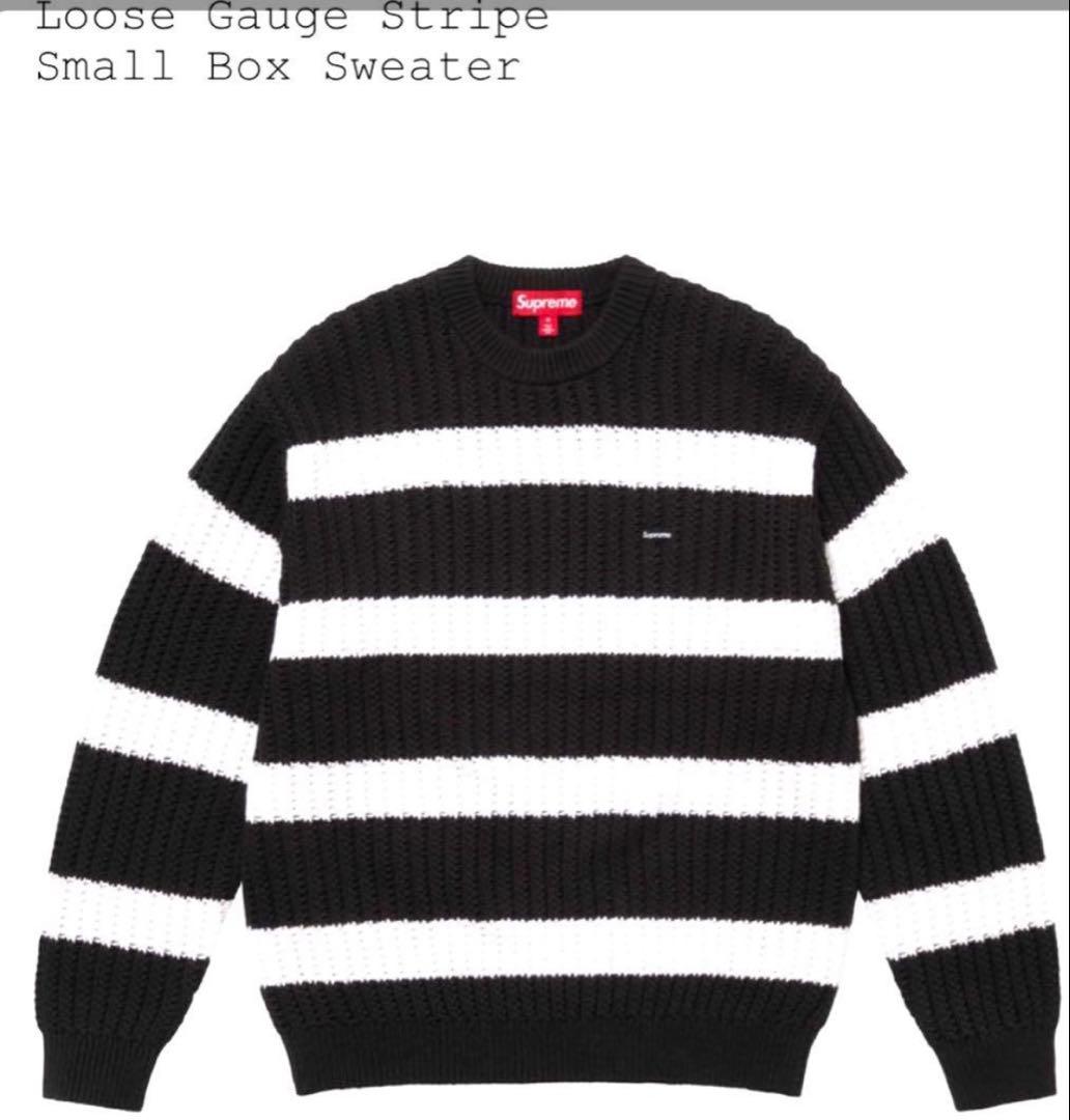 トップス supreme LooseGaugeStripeSmallBox Sweater Supreme Loose Gauge Stripe Small Box Sweater 