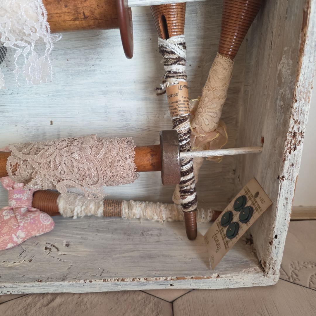フランスアンティーク アンティーク 糸巻 ボビン レース シャビー
