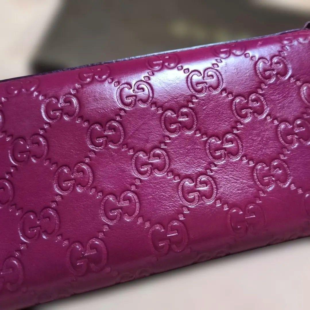 GUCCI パープル GGパターン 長財布 - メルカリ