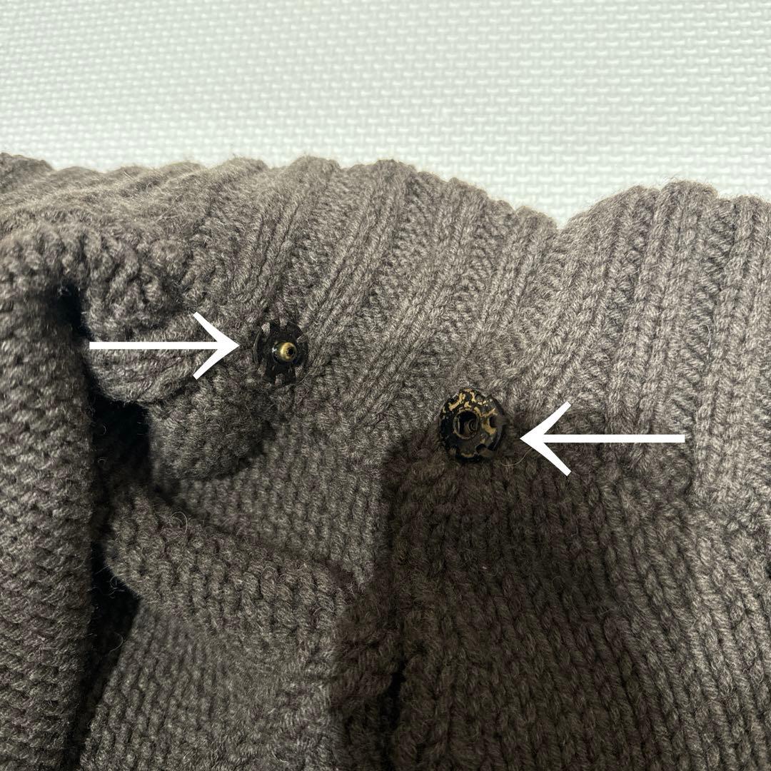 エンリーベグリン 】ニットポンチョ カシミヤ カシミア ウール 茶