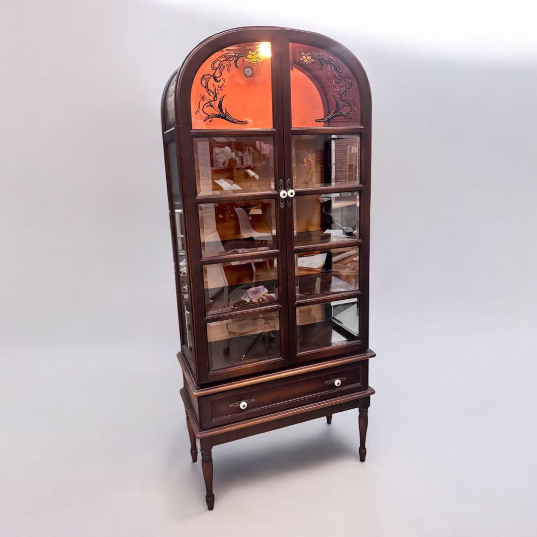 飛騨産業 HIDA アーチ型 キュリオケース 飾り棚 ガラスキャビネット 木製 飛騨家具 HIDA 飛騨産業 Standard Collection スタンダード