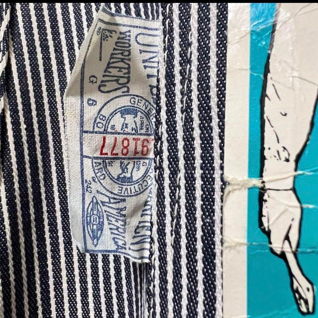 70s DEAD STOCK sears オーバーオール ヒッコリーストライプ - メルカリ