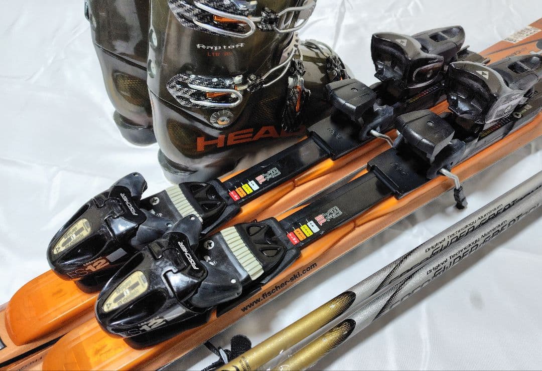 G■スキーセット■板FISCHER160cm■靴HEAD26〜26.5cm