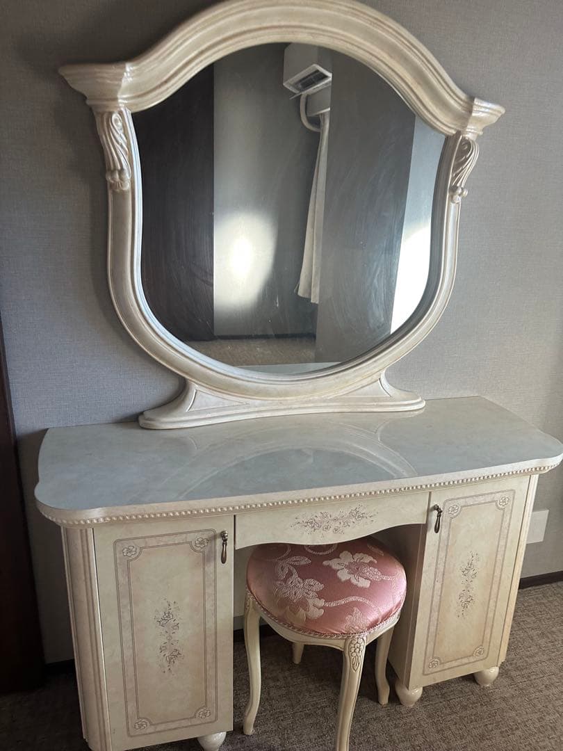 サルタレッリ アマルフィドレッサーデスク　ヴァニティ（キャビネット部分） サルタレッリ アマルフィ ドレッサー アイボリー デスク チェスト