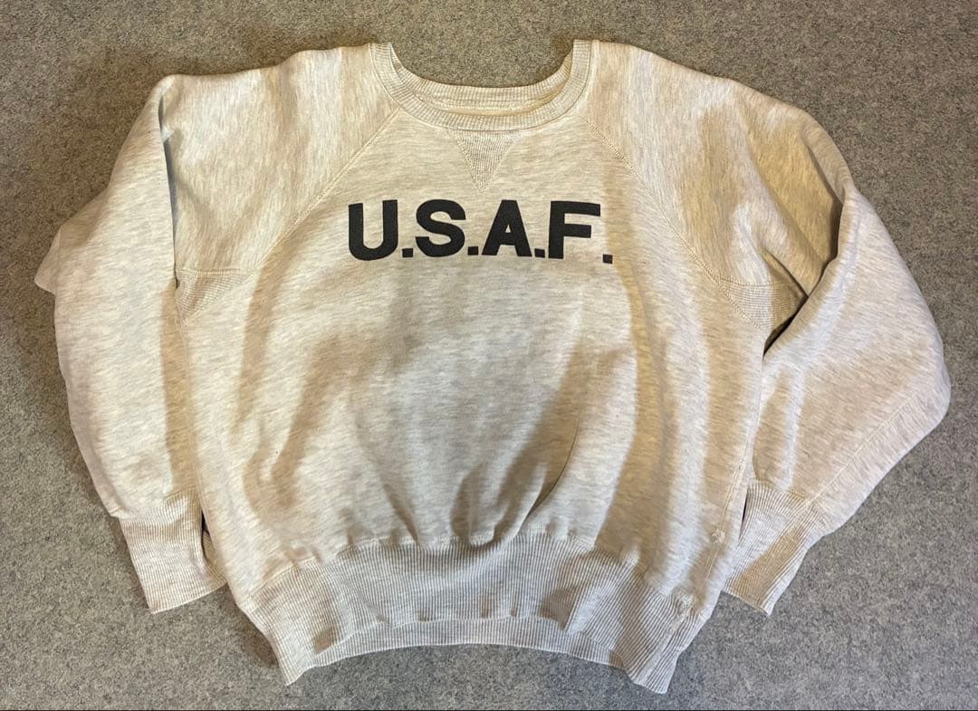 古着USAF スウェット 古着 90s USA製 米軍 「AIR FORCE」 アーチ ミリタリー スウェット
