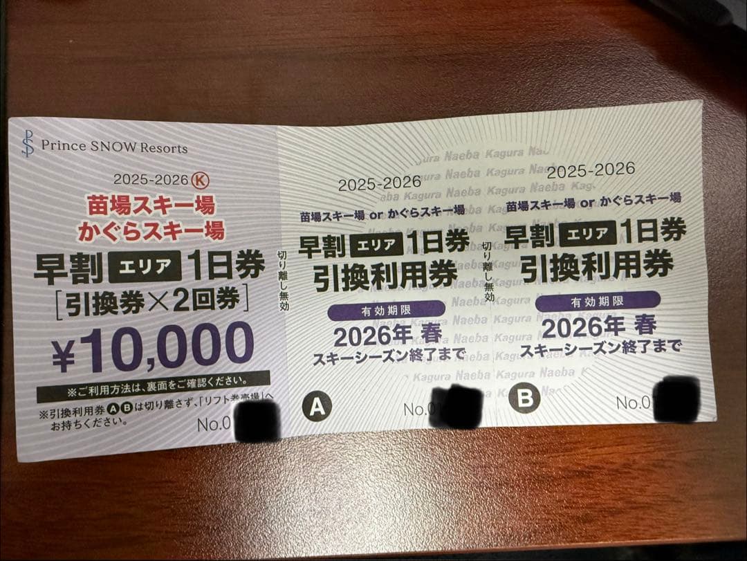 苗場スキー場 かぐらスキー場 リフト1日券×2回分 - メルカリ