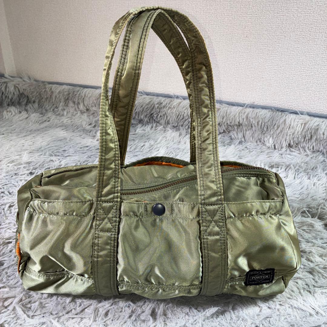Porter ポーター タンカー ミニボストン ダッフルバッグ（S）カーキ 極美品】 PORTER ポーター タンカー S ミニボストン ボストンバッグ