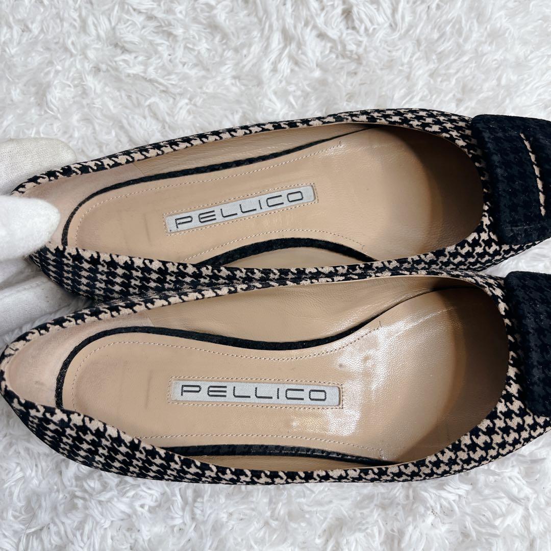 良品 ペリーコ パンプス アネッリ フィッビア 千鳥格子 フラット