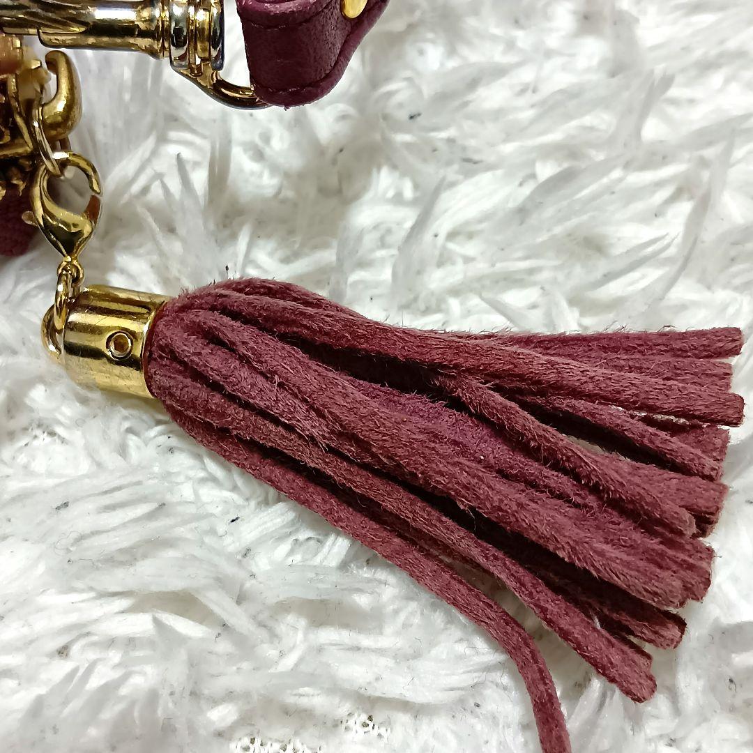 アタオ ショルダーバッグ オフィスブーブー レザー ロゴ金具 プラム