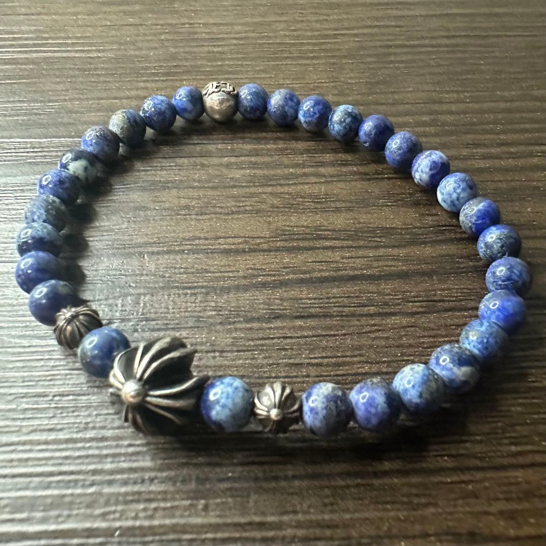 ■ Chrome Hearts ビーズ ブレスレット クロスボール ■ 天然石 CHROME HEARTS CH Logo Ball Beads Bracelet Size 10mm クロムハーツ