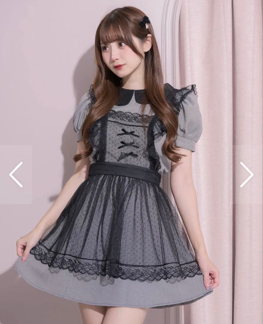 pium チュールエプロン付きドーリーミニワンピ - メルカリ