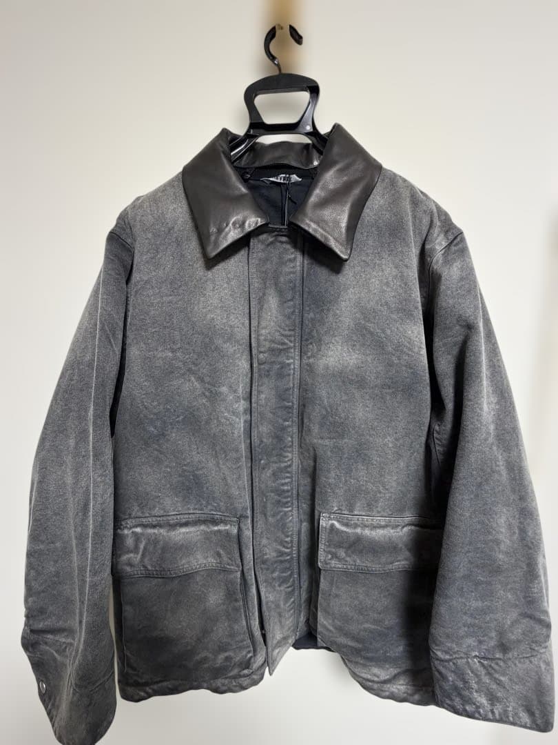 ジャケット・アウター AURALEE ORGANIC COTTON DUCK BLOUSON AURALEE / PRODUCT DYED ORGANIC COTTON DUCK BLOUSON / FADED BLACK / A25