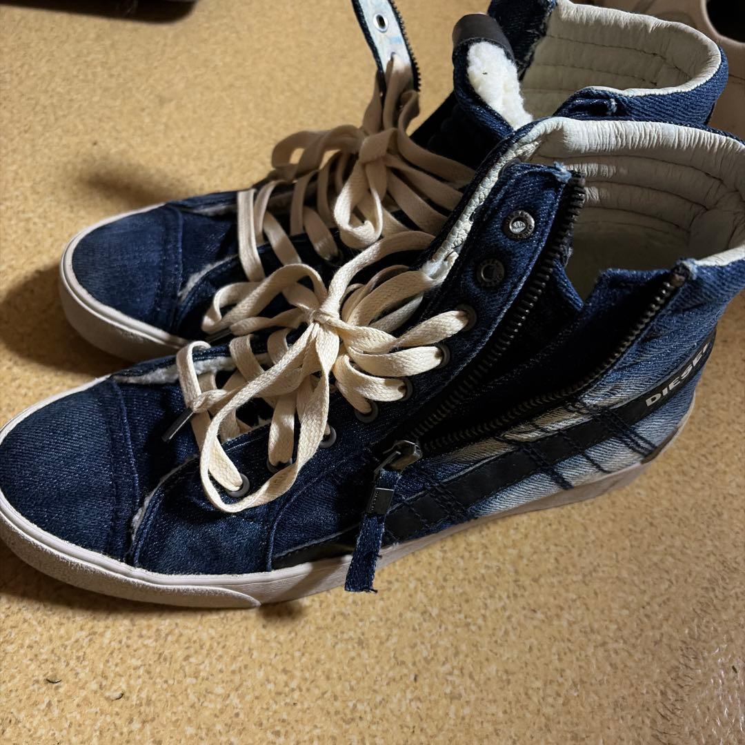 DIESEL デニムハイカットスニーカー 26.5 - メルカリ