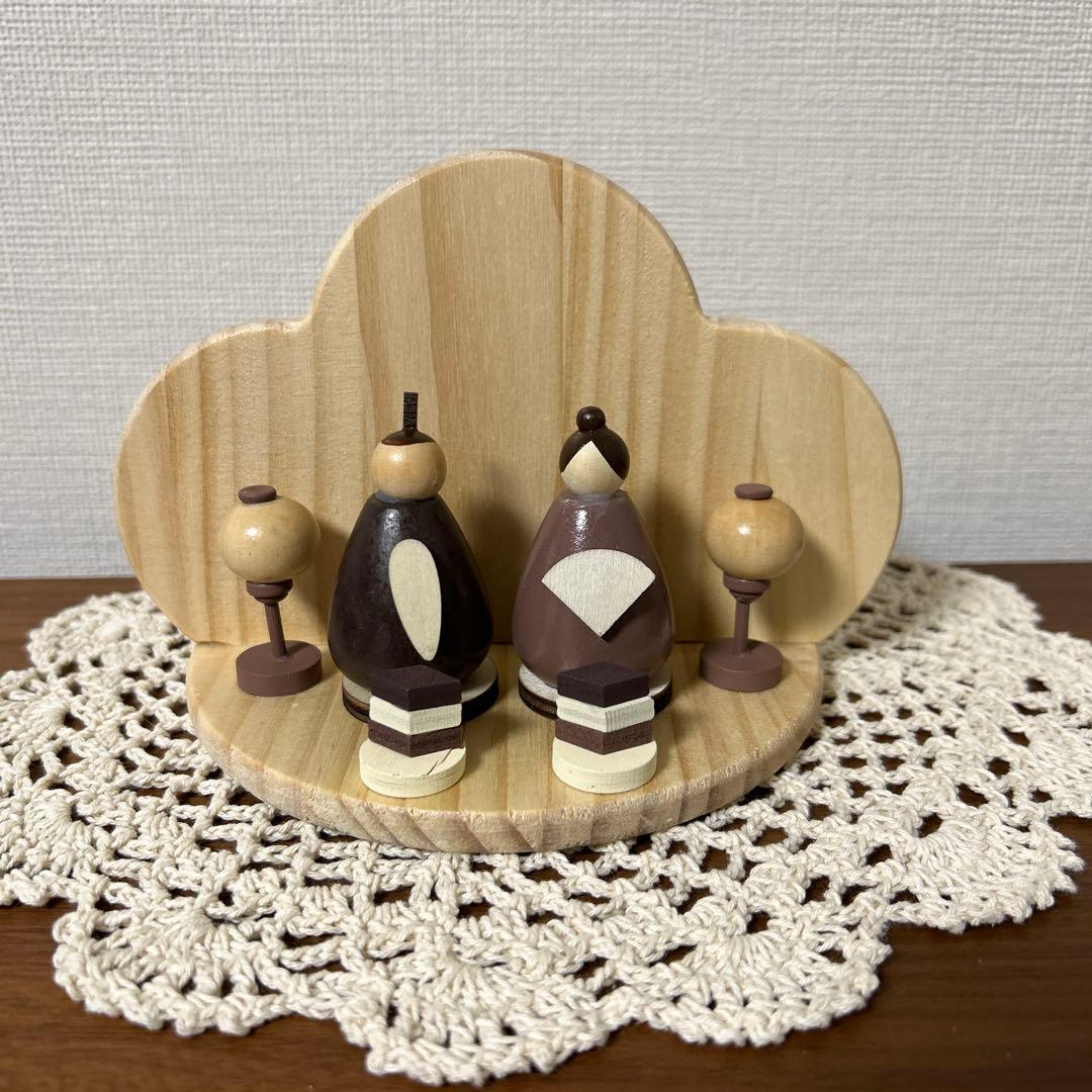 新品】salut！サリュ⭐︎木製ひな人形セット ひな祭り 桃の節句
