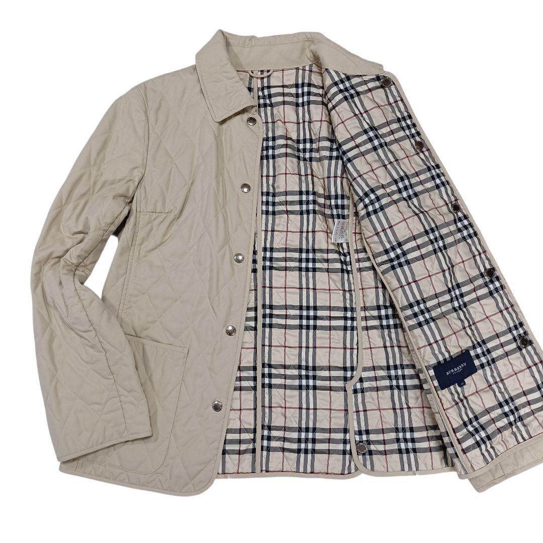 極美品♪バーバリーロンドン キルティングジャケット ノバチェック ベージュ 40 極美品】BURBERRY LONDON バーバリーロンドン キルティングジャケット