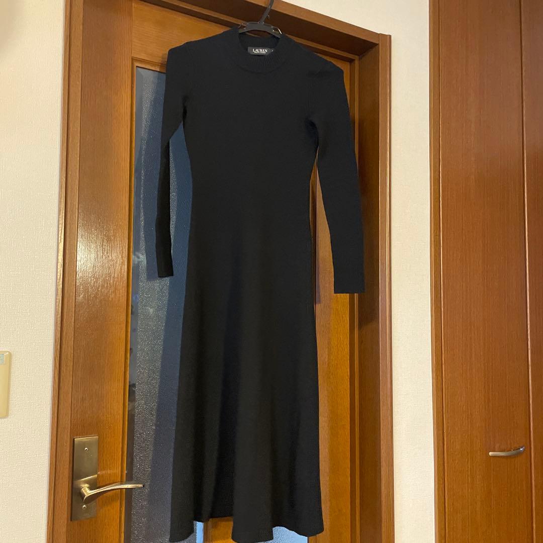 LAUREN RALPH LAUREN ブラックニットワンピース XXS 5号 - メルカリ