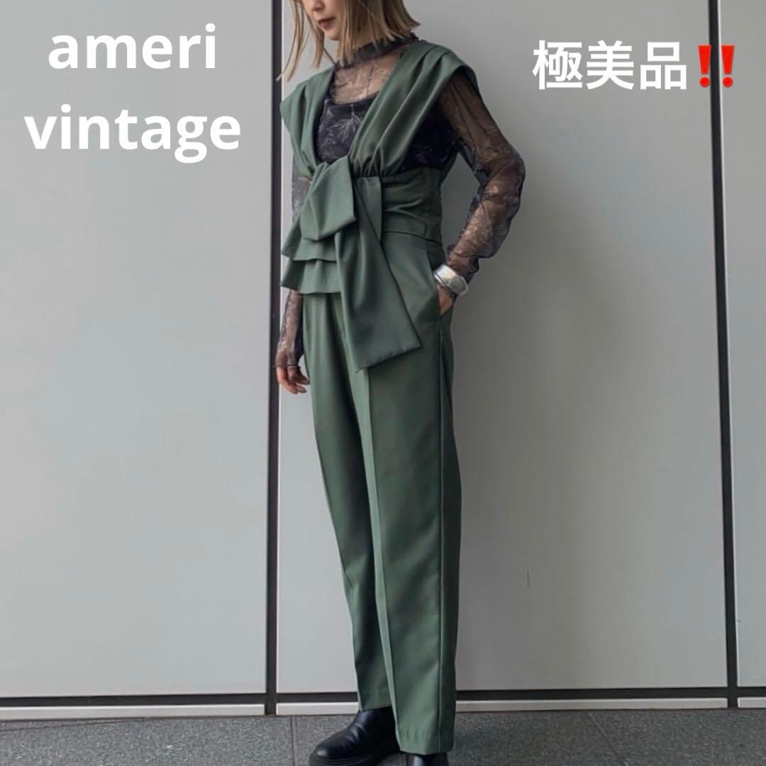 極美品】 ameri vintage セットアップ ドレス ビスチェ パンツ - メルカリ