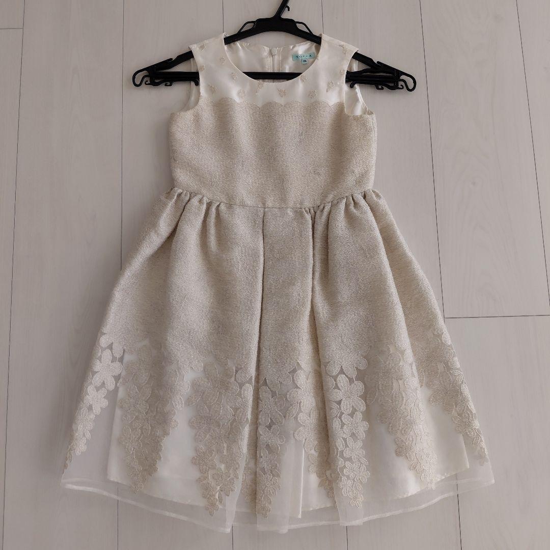 ☆みゆき☆ TOCCA*ワンピース 110cm、ベージュ TOCCA（トッカ） ワンピース BI-COLOR KNIT DRESS ニットドレス