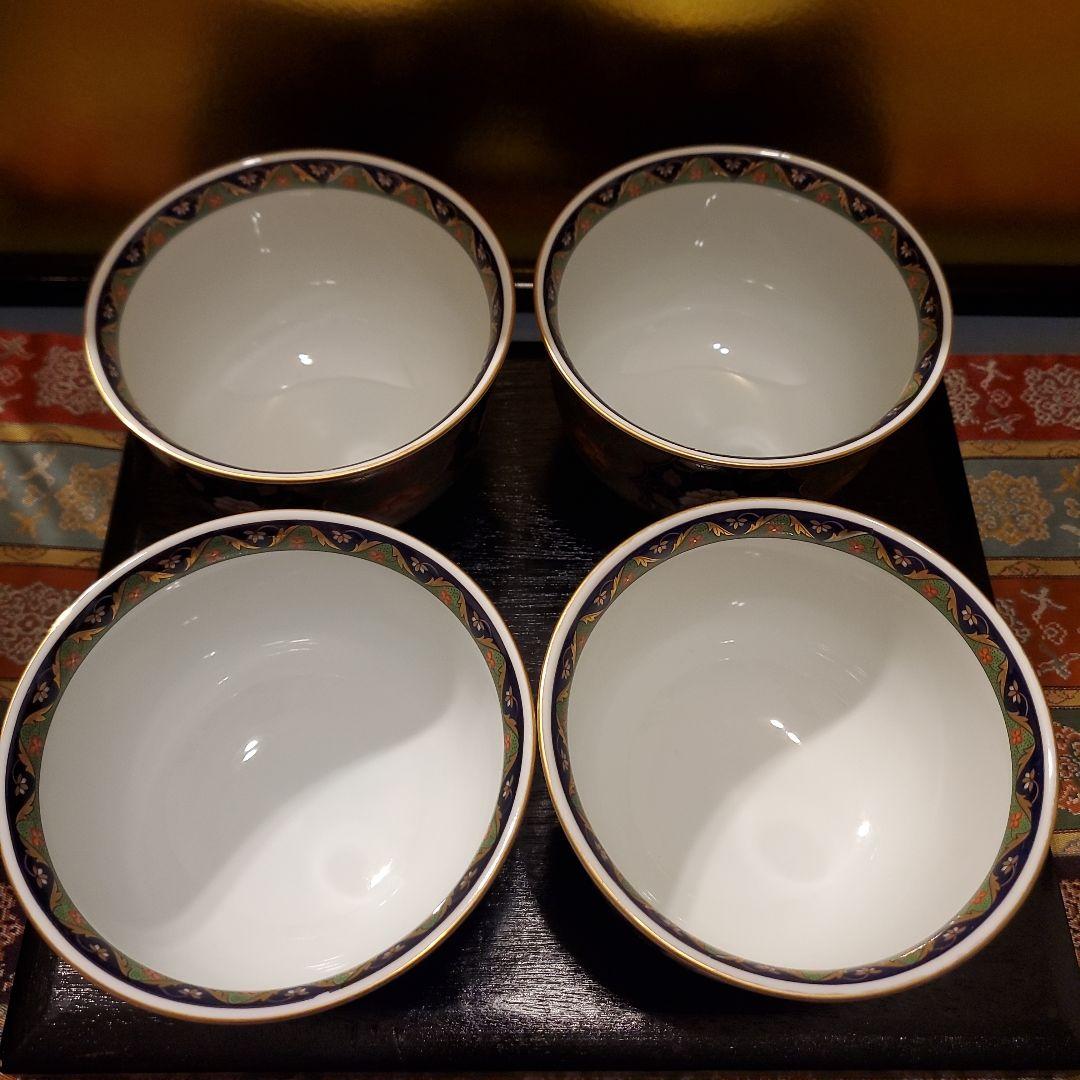 未使用 前畑陶器 庫山窯 藍地金唐草 小丼揃 4客セット - メルカリ