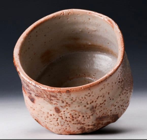 最上位作 桃山陶】三浦繁久 志野茶碗 共箱 栞 茶道具 荒川豊蔵 加藤唐