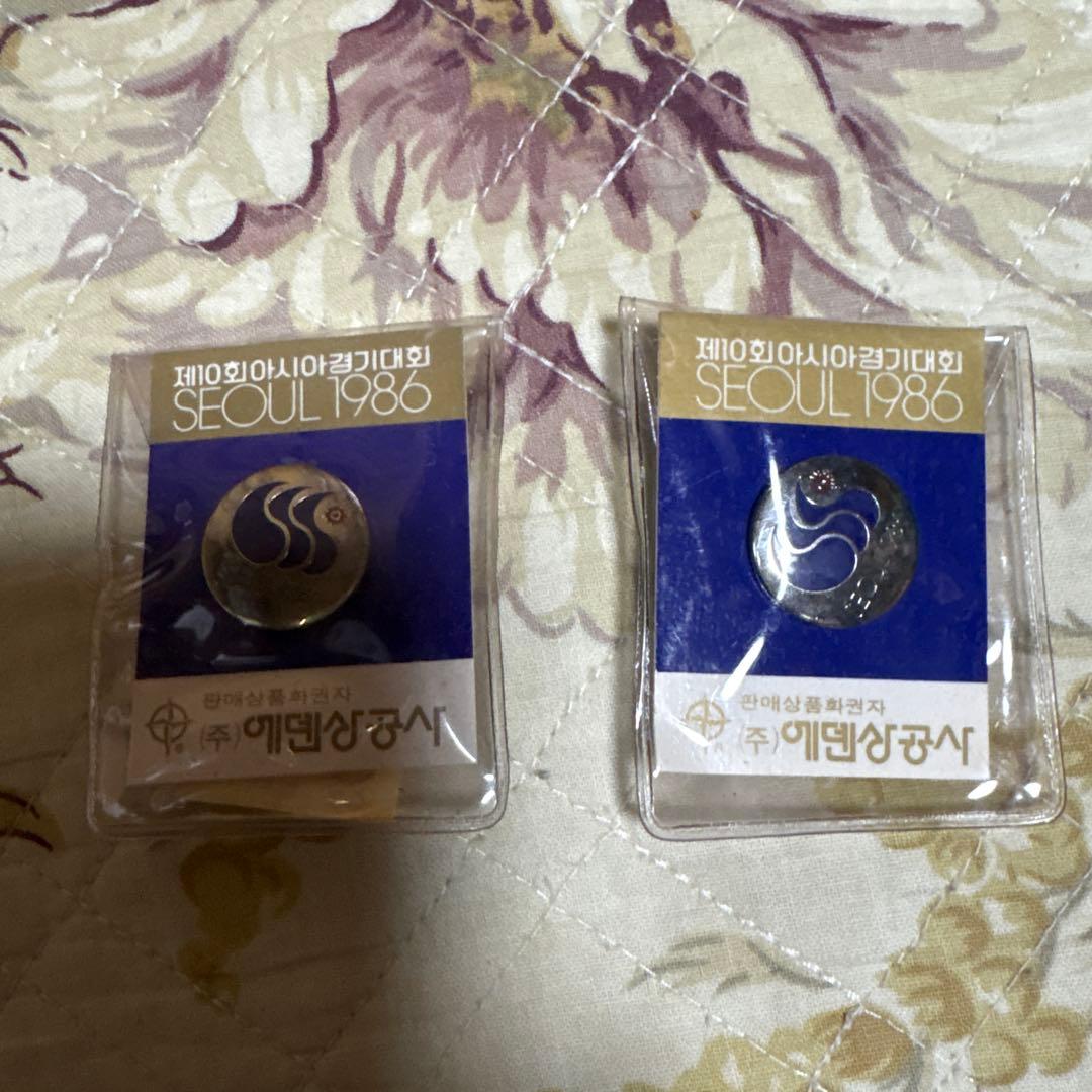 ソウル1986アジア競技大会 ピンバッジ2個セット - メルカリ