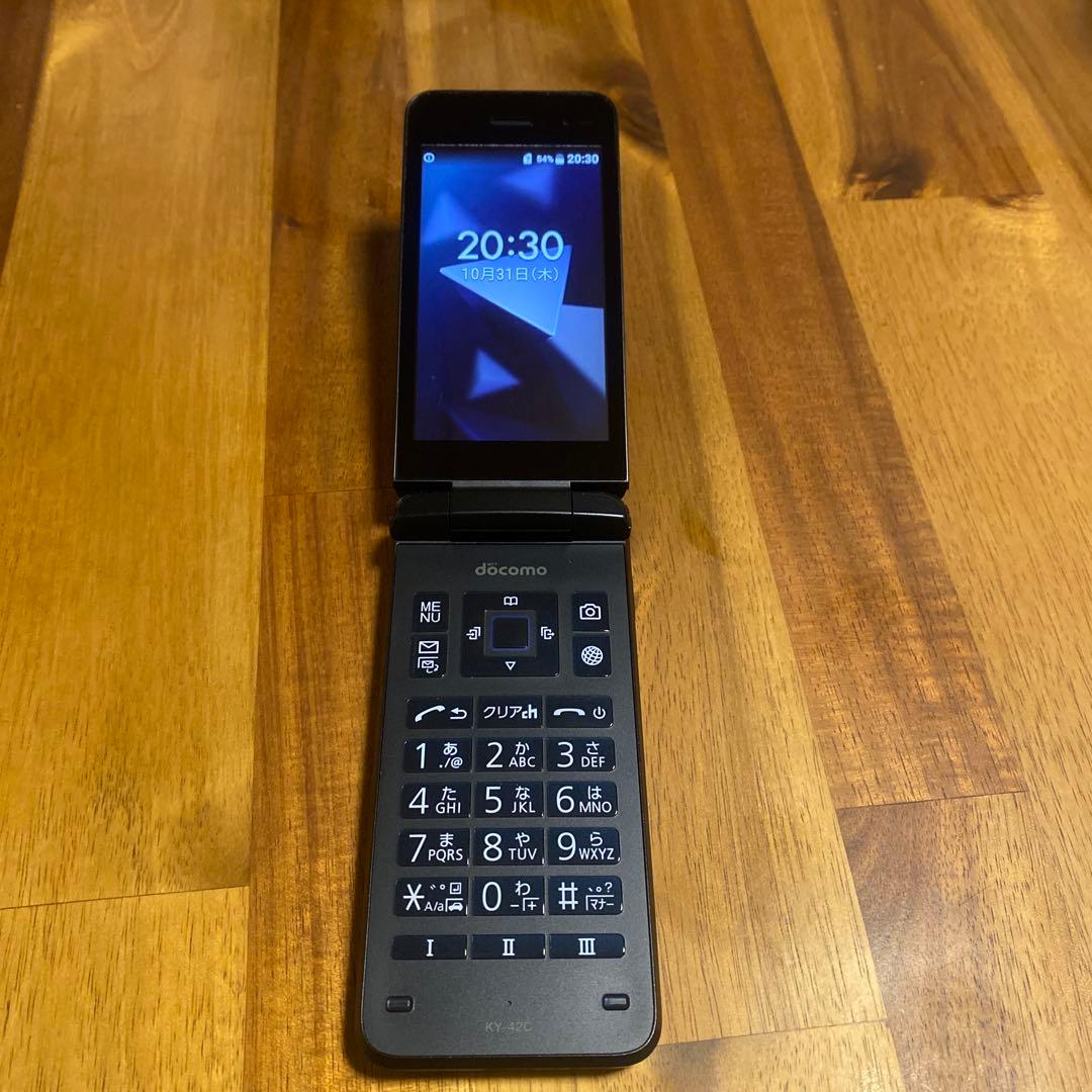 京セラ DIGNOケータイ KY-42C ブラック SIMフリー ガラホ ドコモ