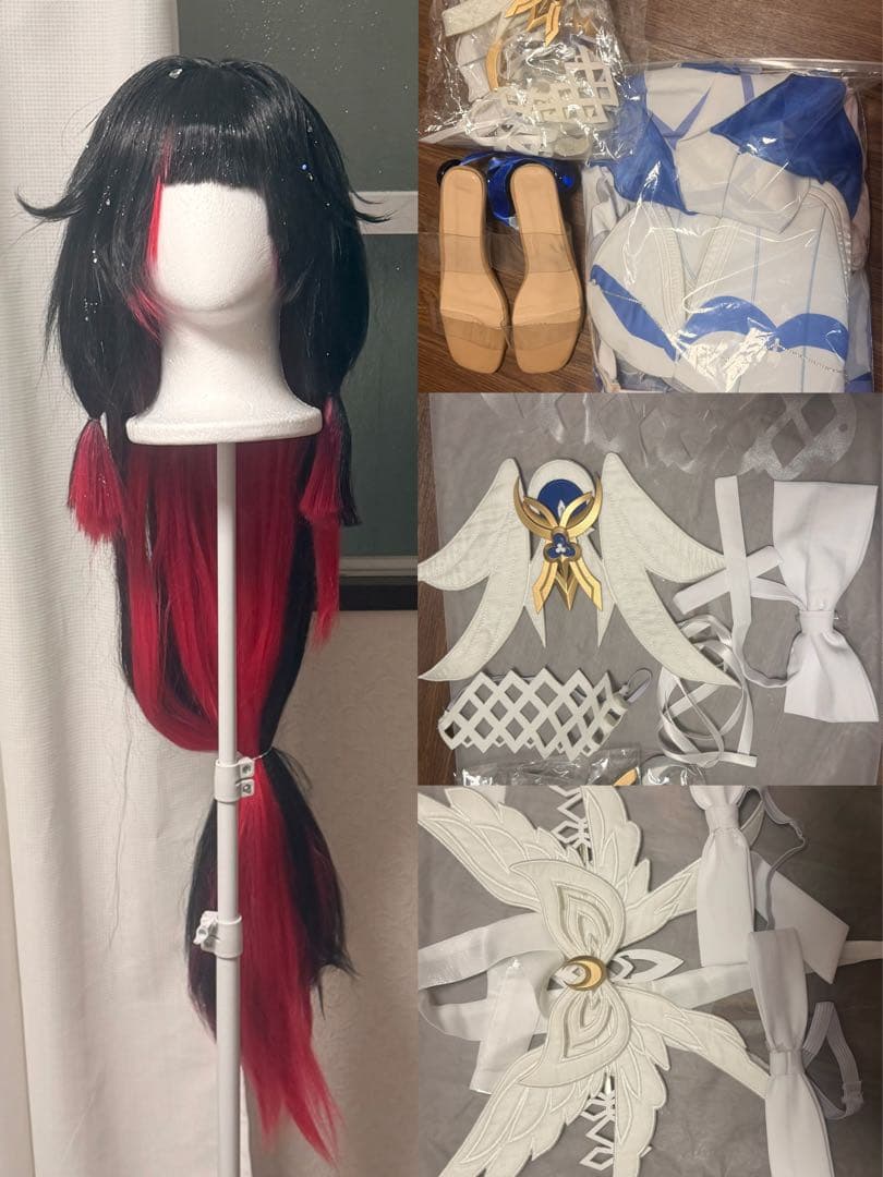 即発送 原神少女　コロンビーナコスプレ ウィッグ 靴付き フルセット Amazon.co.jp: [マルユリヤ] M 予約販売！ 原神（げんしん