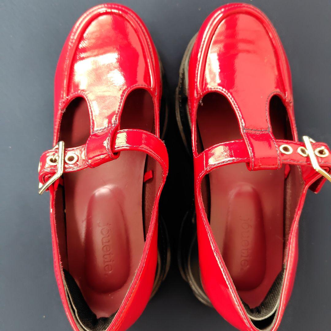 jouetie厚底メリージェーンスニーカーソールレースアップシューズ