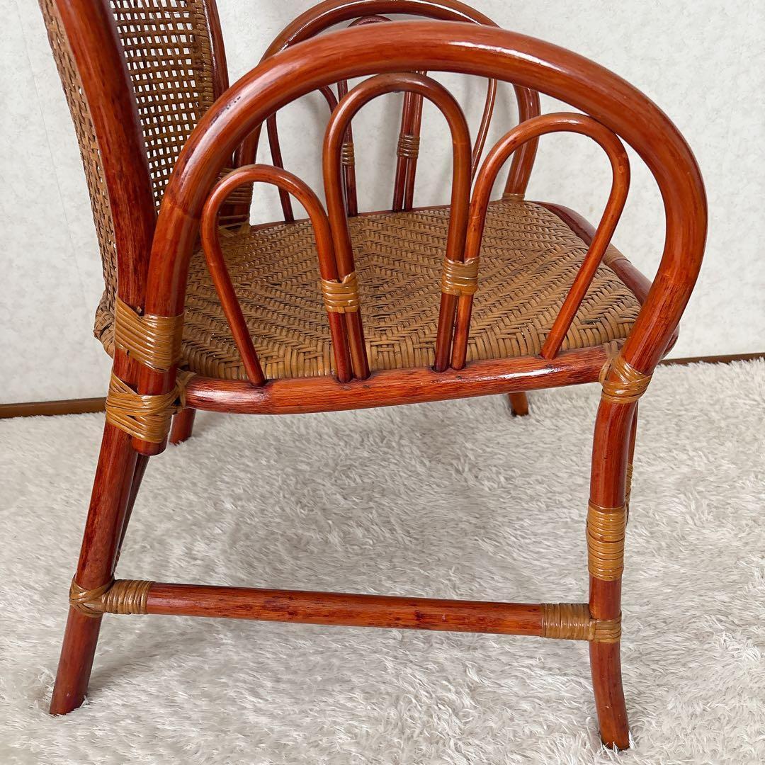 籐家具】ラタン アームチェア 一人掛け ダイニングチェア - メルカリ