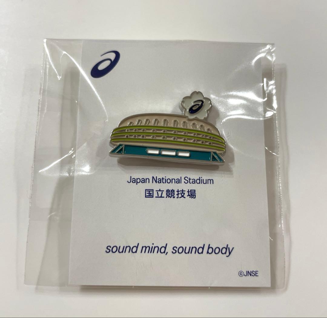 新品未開封】世界陸上 2025 アシックス 国立競技場ピンバッジ - メルカリ