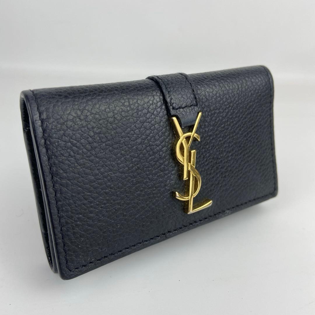 極美品 サンローランパリ キーケース シボ革 ロゴ ゴールド金具 Amazon.co.jp: [サンローラン] キーケース レディース メンズ SAINT