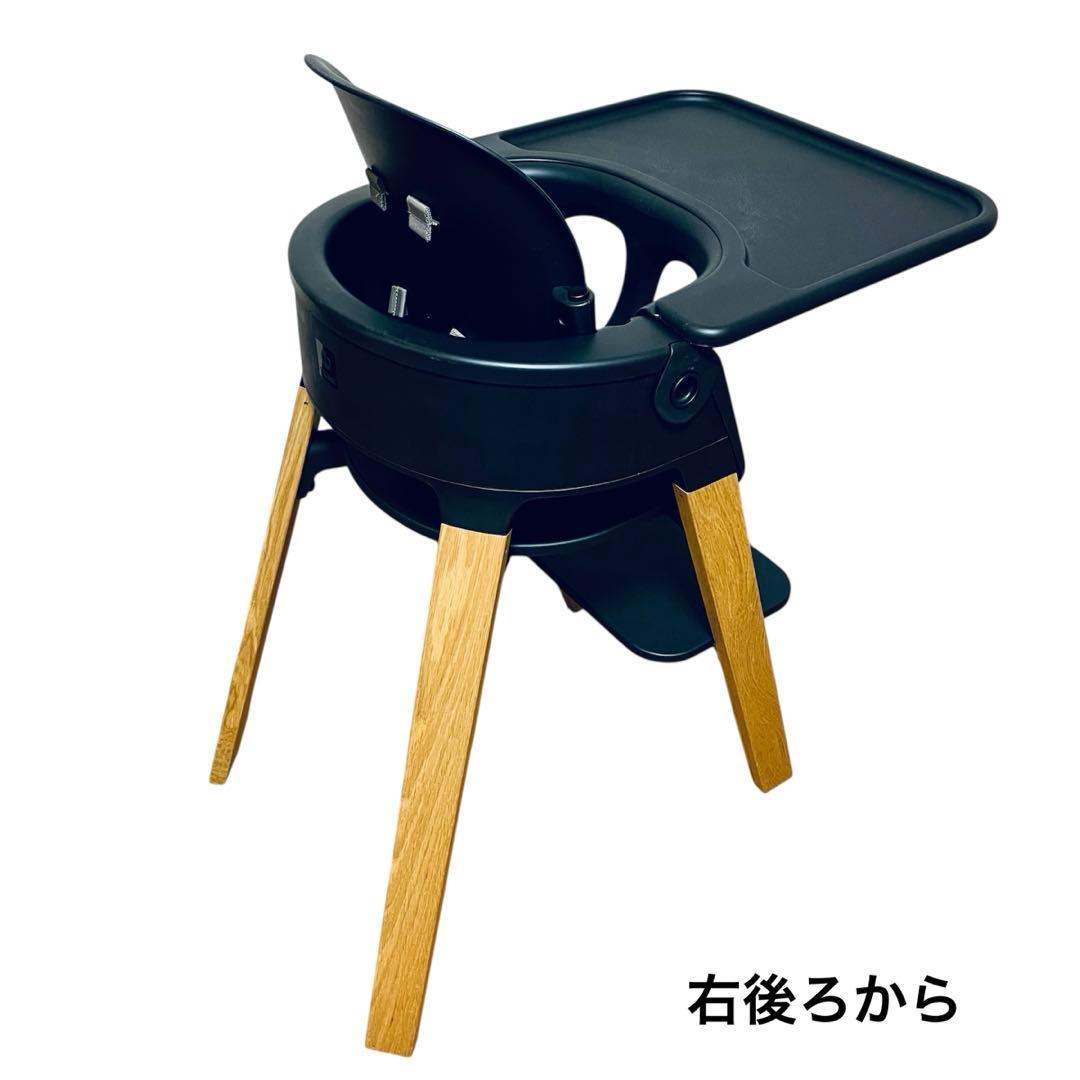 秋セール中】STOKKE ストッケ ステップスチェア ブラック/ナチュラル