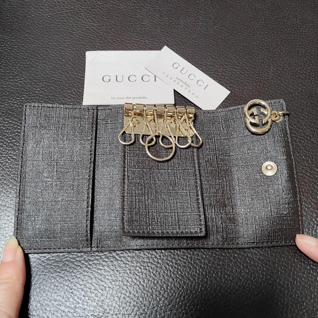 《未使用》Gucci　グッチ　チャーム　GGパターン　モノグラム　キーケース