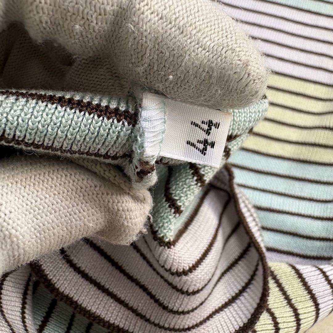 98P CHANEL シャネル 胸ココマーク刺繍 タンクトップ ボーダー CC