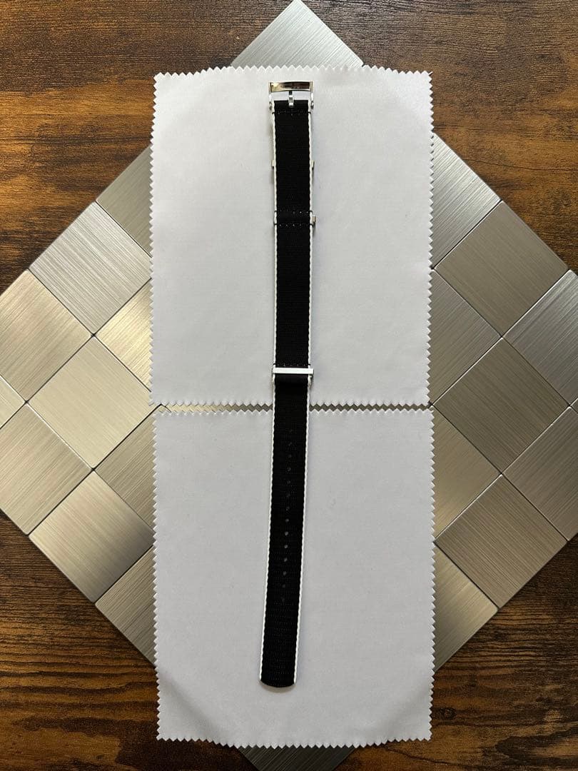 純正品】オメガ OMEGA NATOストラップ ブラック＆ホワイト②