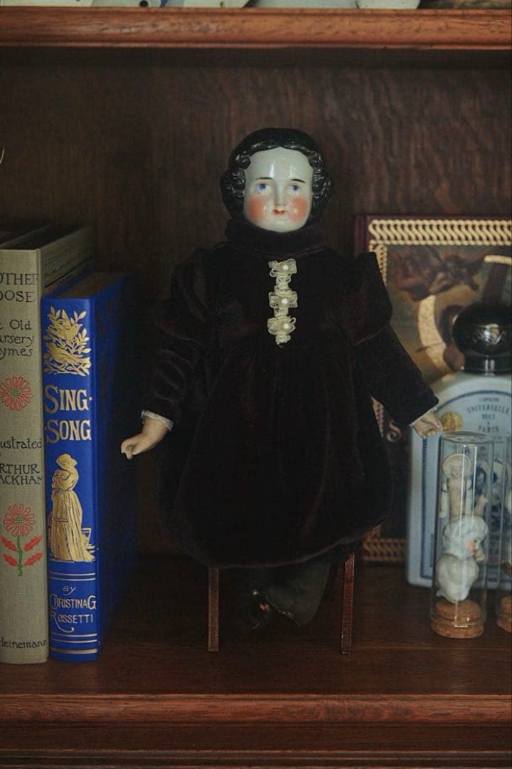 アンティーク チャイナヘッドドール ビスクドール ドイツ人形 ドイツ製 チャイナヘッドドール ビスクドール 12.5cm アンティーク