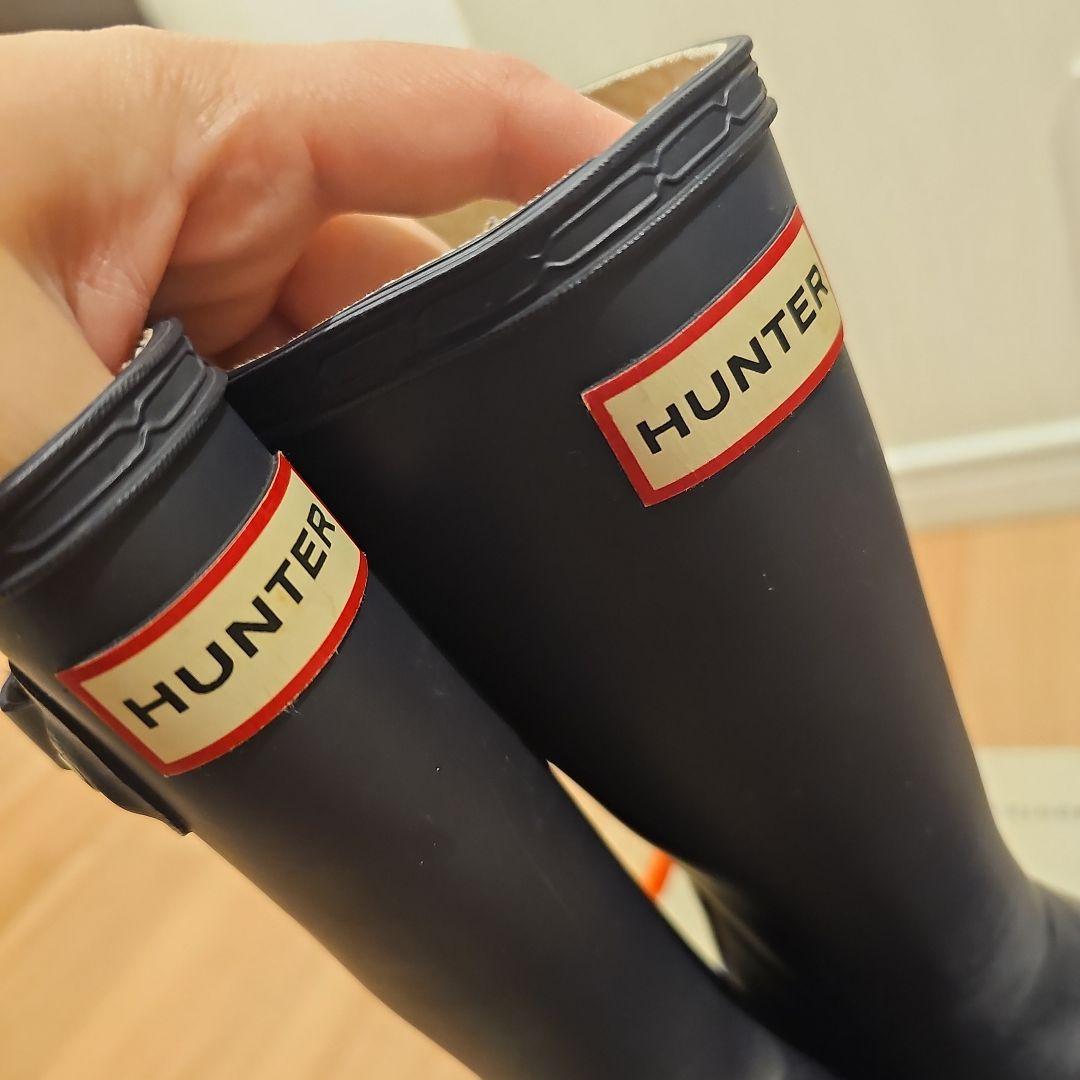 HUNTER ネイビー バックル付き長靴☆子供用☆UK10 - メルカリ