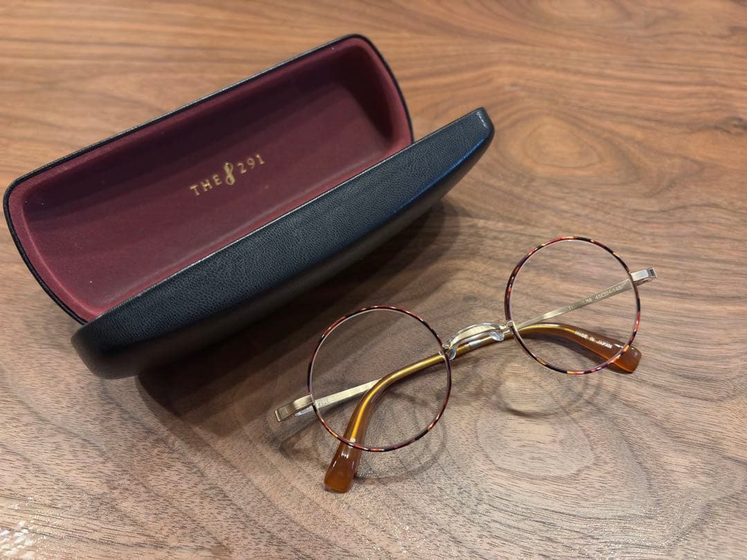 【美品】丹羽雅彦 THE 291 丸眼鏡 レトロ 丹羽雅彦 THE291 NM-145 ラウンドフレーム コンビ 丸めがね 日本製