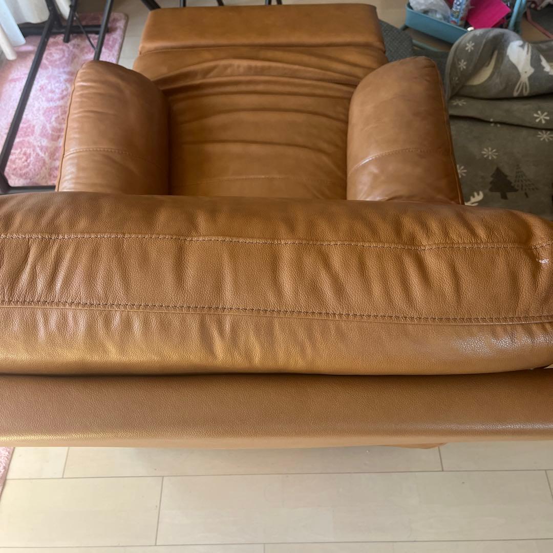 ブラウン レザー リクライニングソファ trinity ブラウン レザー