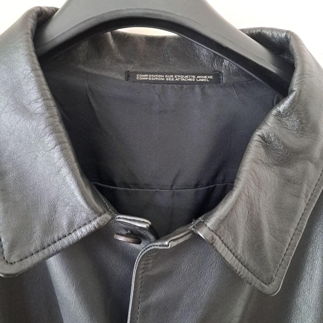 黒レザージャケット ボタン留め 襟付き - メルカリ