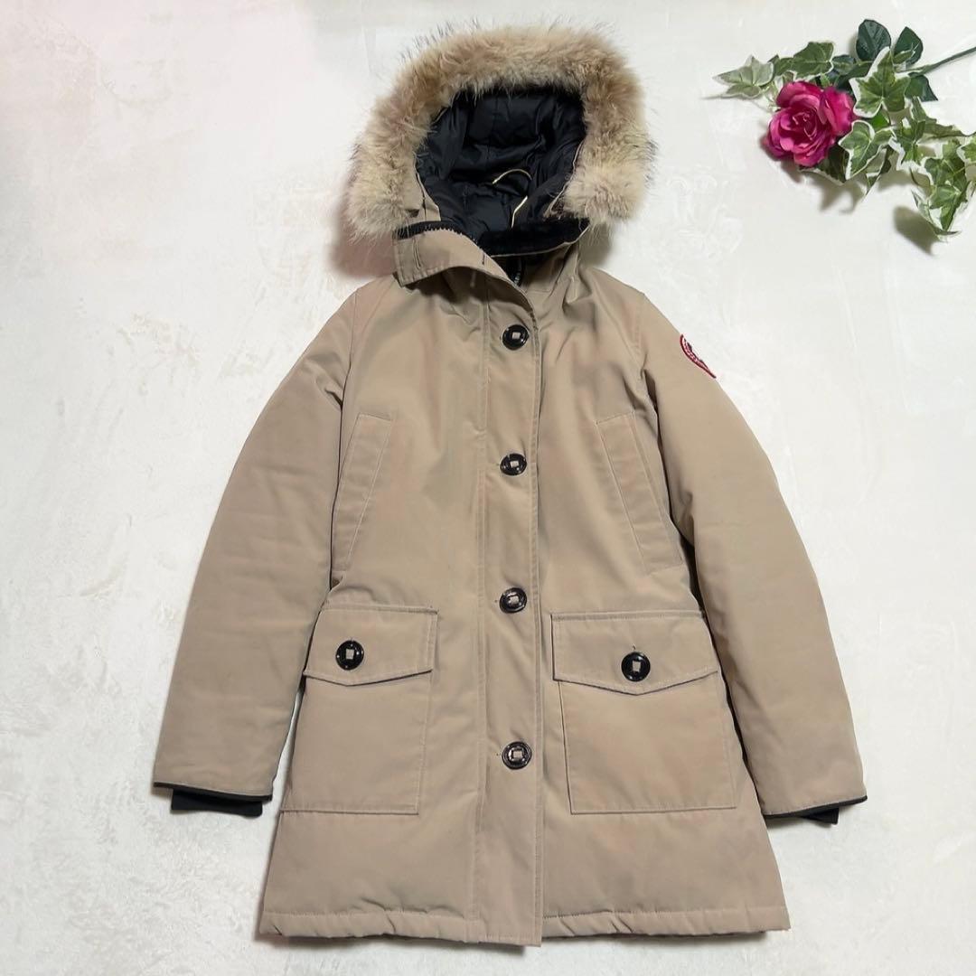 極美品✨ カナダグース ブロンテ ロング ファー ベージュ XS