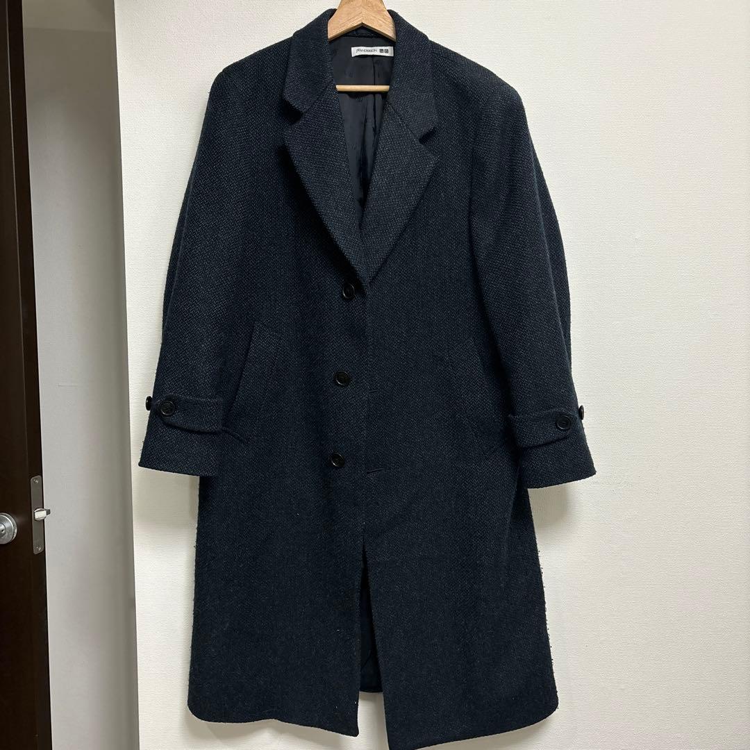 UNIQLO JW ANDERSON チェスターコート ブルー Sサイズ - メルカリ